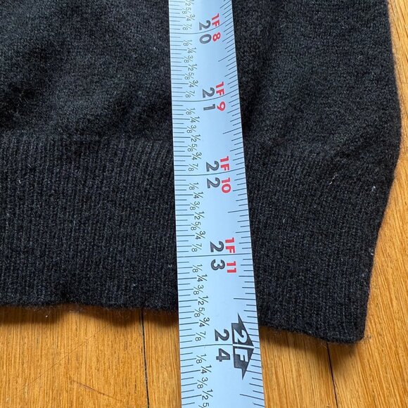 100% Cashmere Lauren Ralph Lauren Size L Black Knit Pullover Crew Neck Sweater - Picture 11 of 16